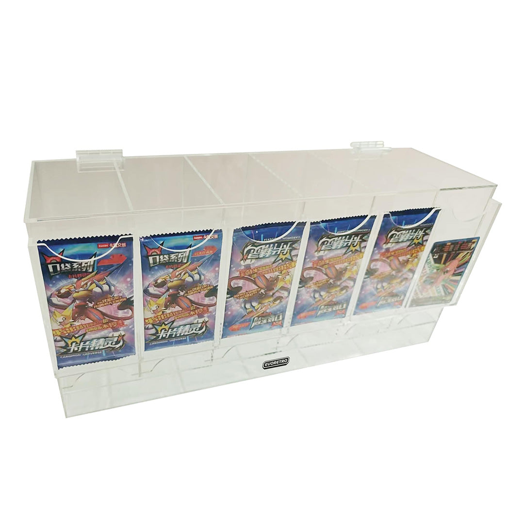 EVORETRO 6-Slot Acrylic Card Pack Dispenser