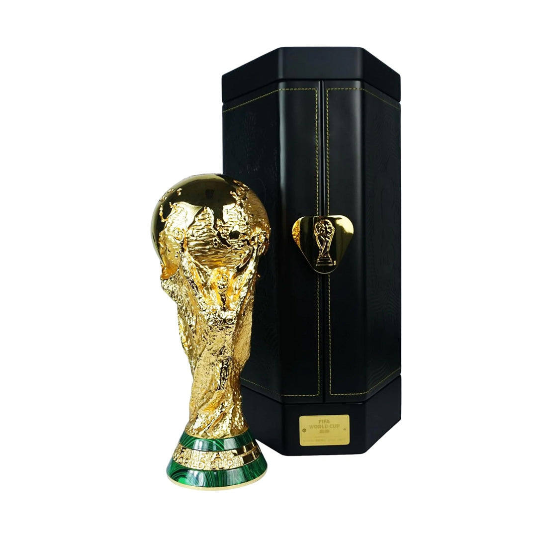 Official FIFA World Cup 2026™ Premium Trophy Replica – 260mm Brass & Wood with Premium Leather Base
