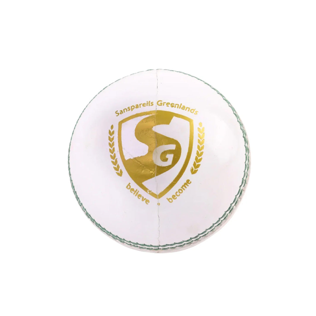 SG Club White Cricket Leather Ball