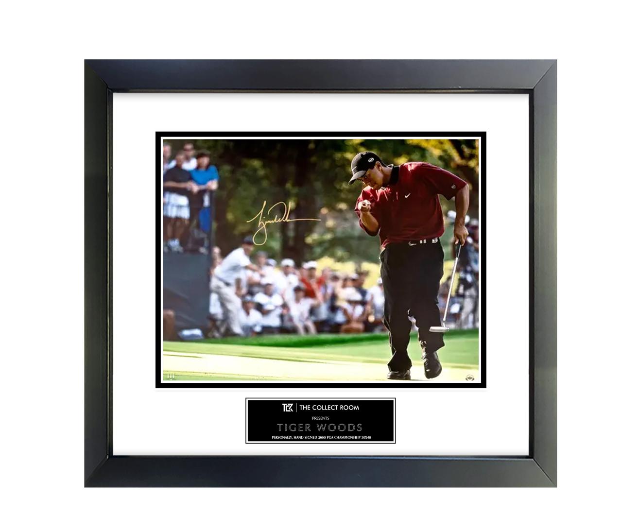 Tiger Woods - Personally Hand-Signed Autographed 2000 PGA Championship Image