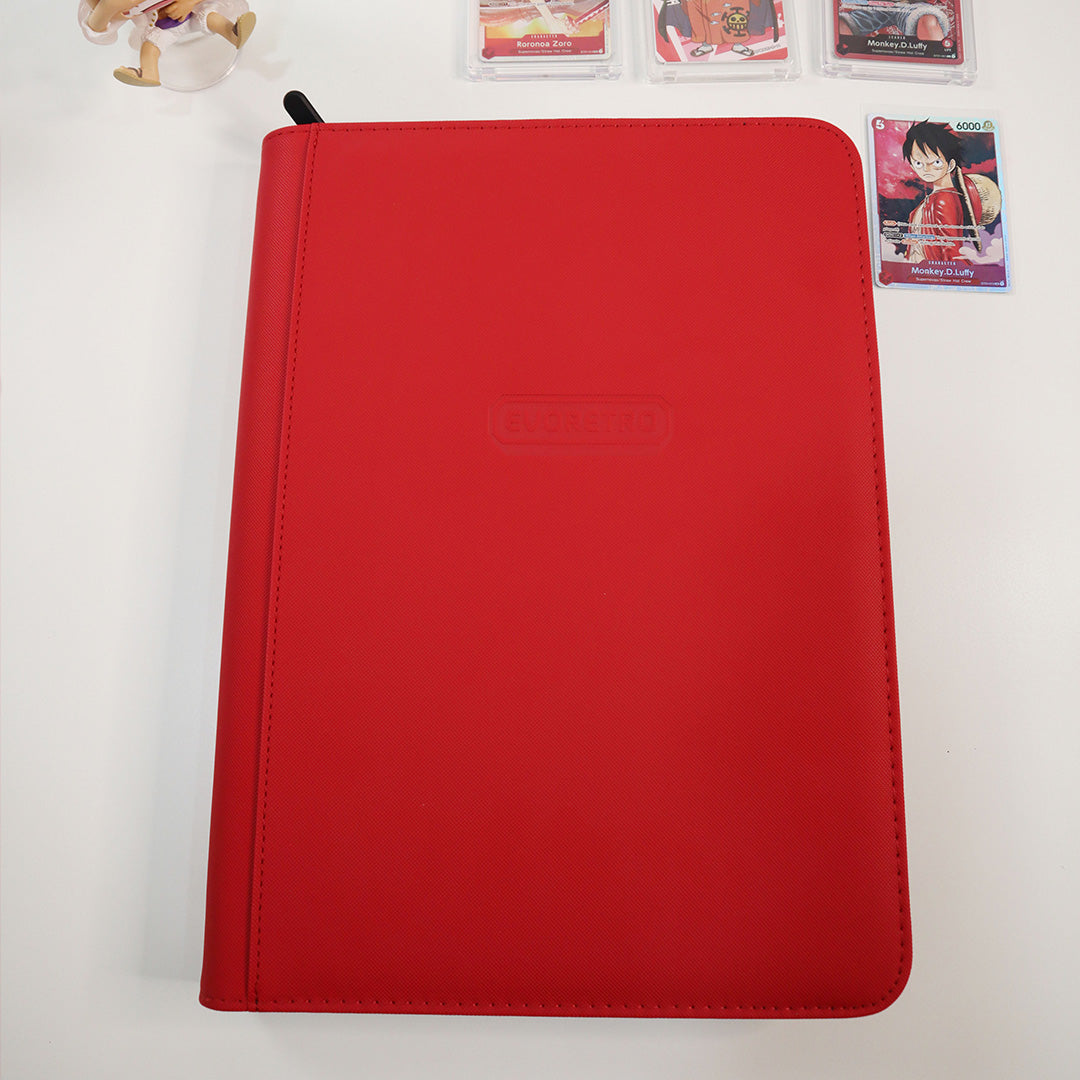EVORETRO Regular Card Binder with Zipper – Red