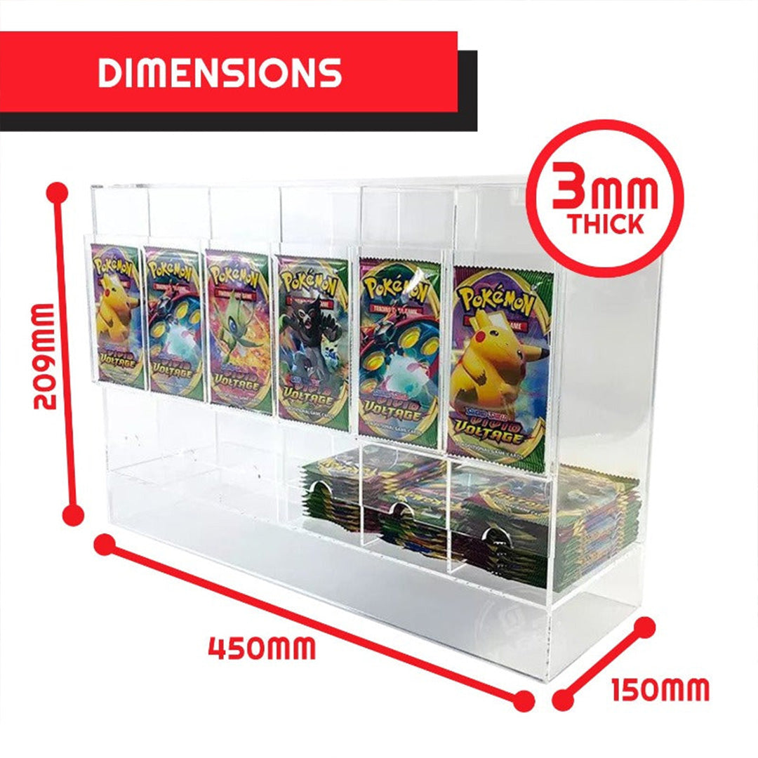 EVORETRO 6-Slot Acrylic Card Pack Dispenser