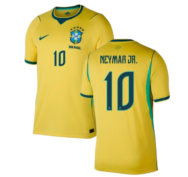 Neymar Jr Number 10 Brazil National Team World Cup 2026 Home Fans Jersey Men’s / Women’s - Unisex