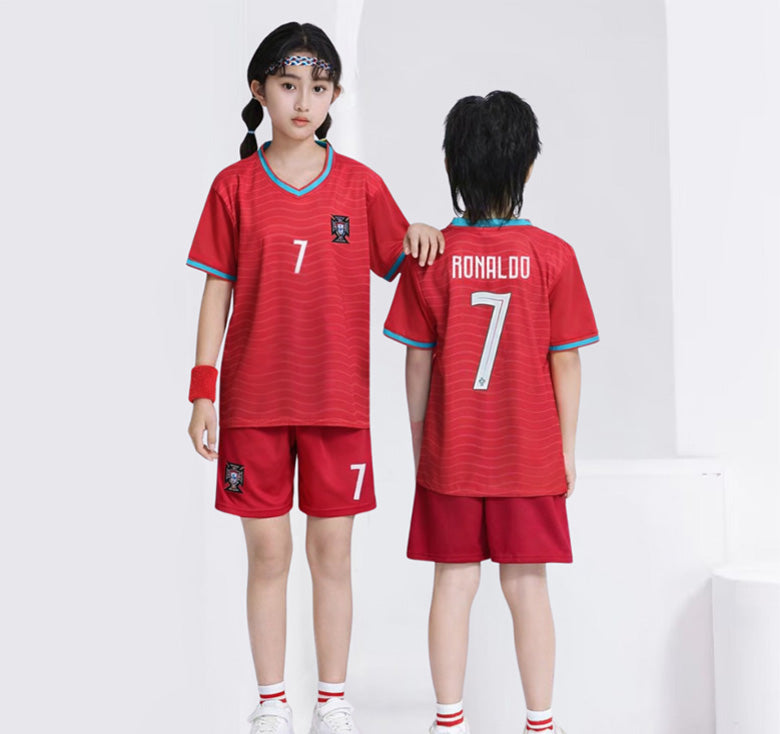 Kids Ronaldo 7 Portugal National Team World Cup 2026 Home Fans Jersey