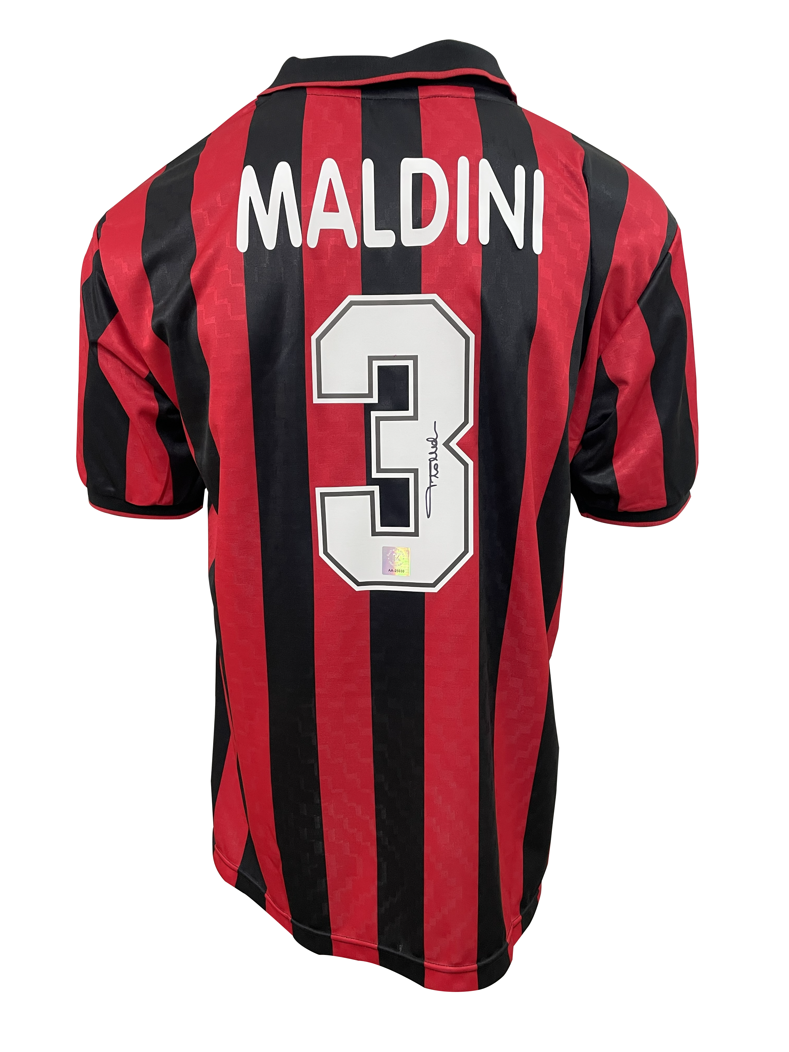 Paolo Maldini Back Signed AC Milan 1996 Home Shirt