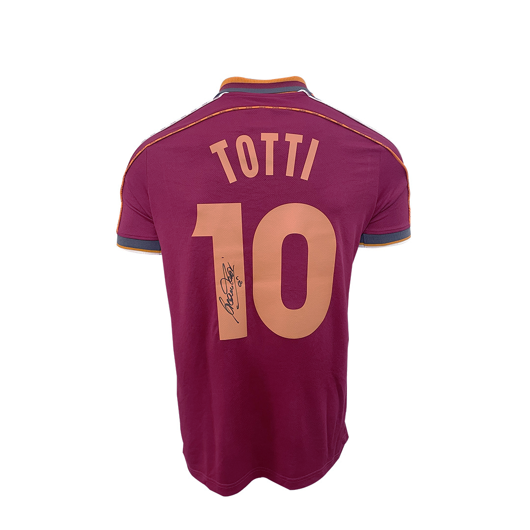 Francesco Totti Back Signed AS Roma 1998-99 Home Jersey