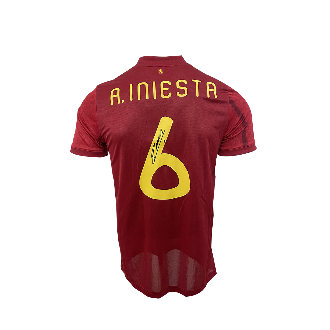 Andres Iniesta Signed Spain 2020 Football Shirt