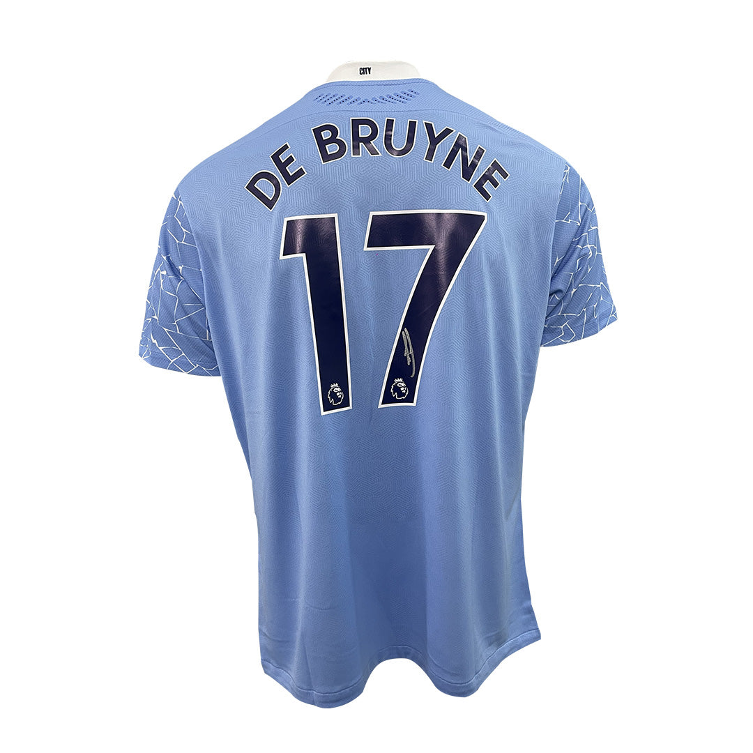 De Bruyne Signed Manchester City 2020-21 Home Jersey