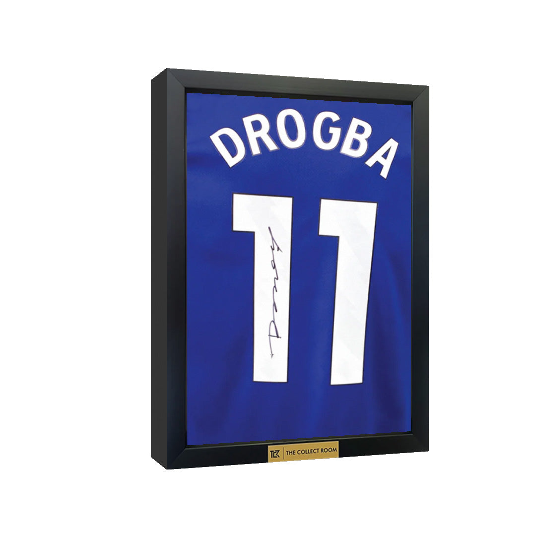 Didier Drogba Back Signed Chelsea 2 Home Shirt with Fan Style Numbers 3D