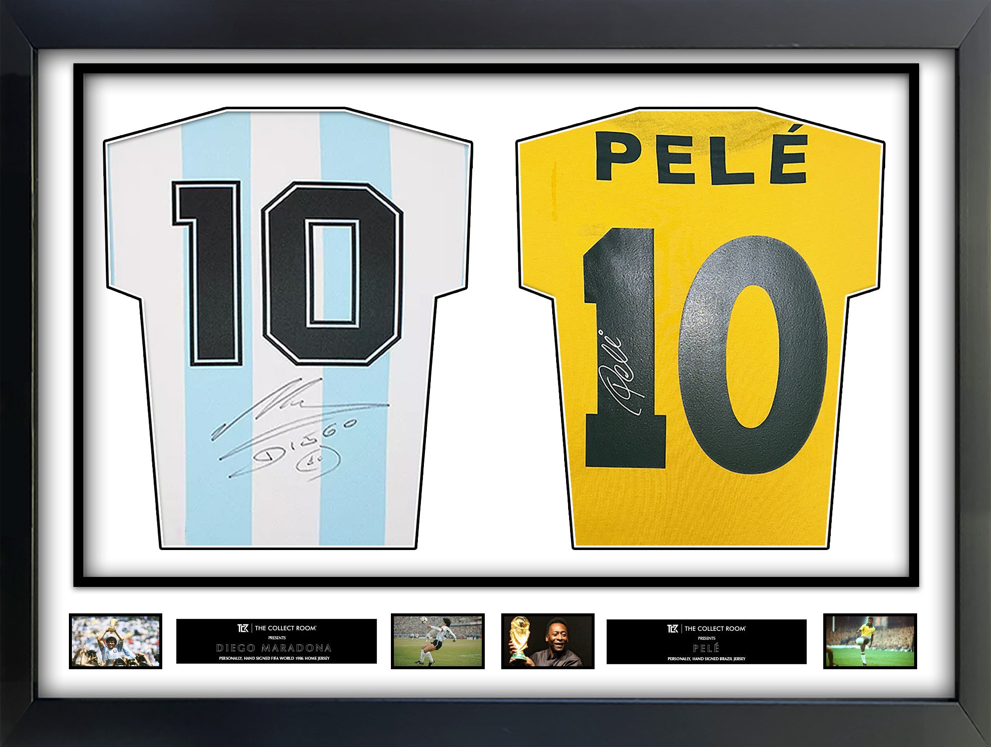 Diego Maradona Signed and Framed Argentina 1986 Home Shirt