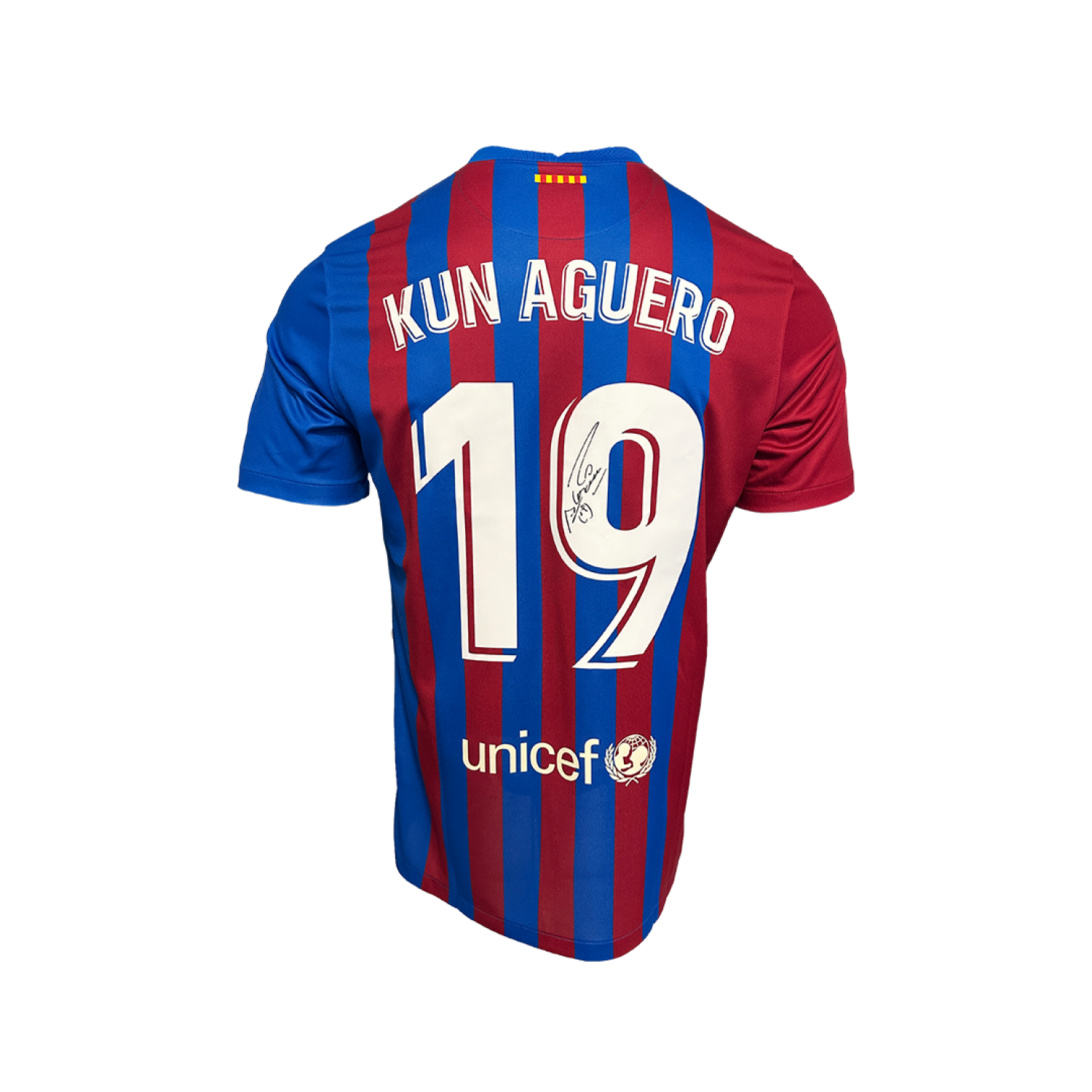 Kun Aguero Signed Barcelona Jersey