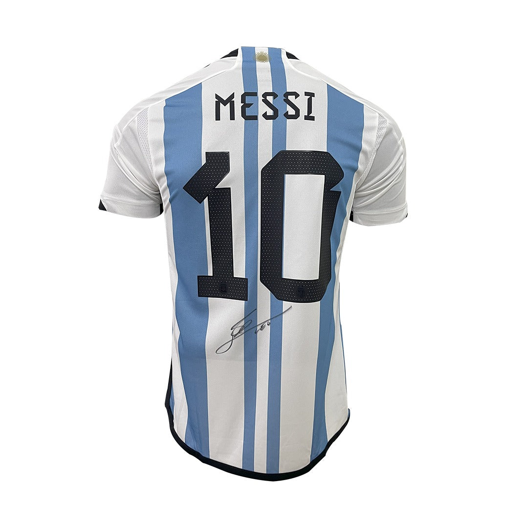 Lionel Messi Signed Memorabilia – Argentina 2022 Home Shirt 1