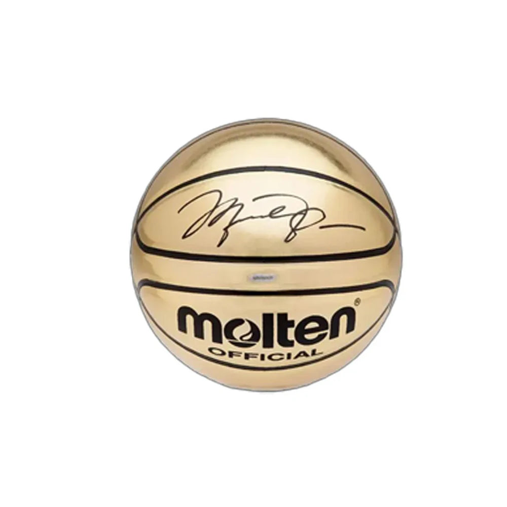 MICHAEL JORDAN SIGNED MOLTEN GOLD TROPHY BASKETBALL