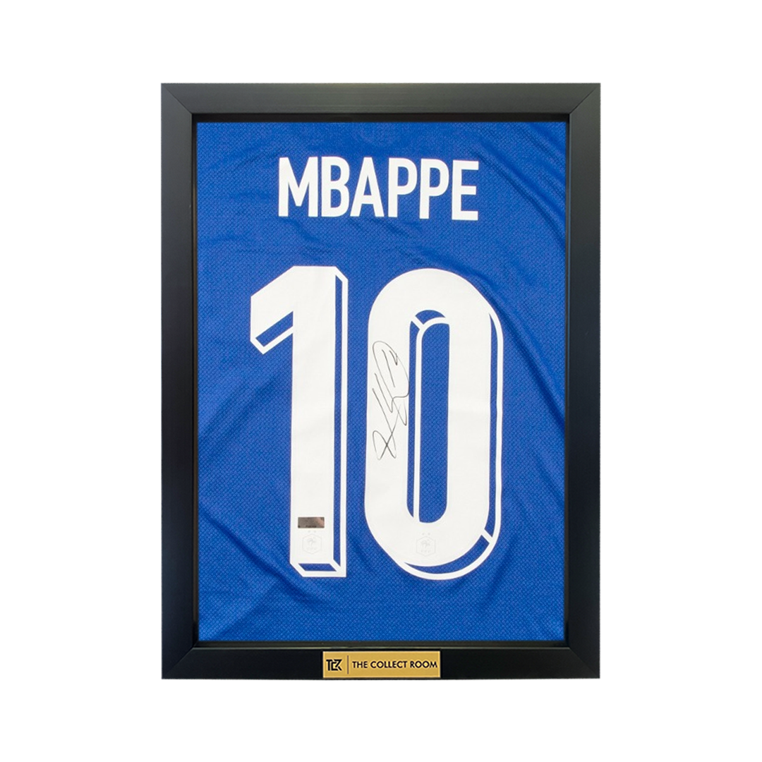 Kylian Mbappe Autographed 2024 France National Team Blue Replica Home Jersey