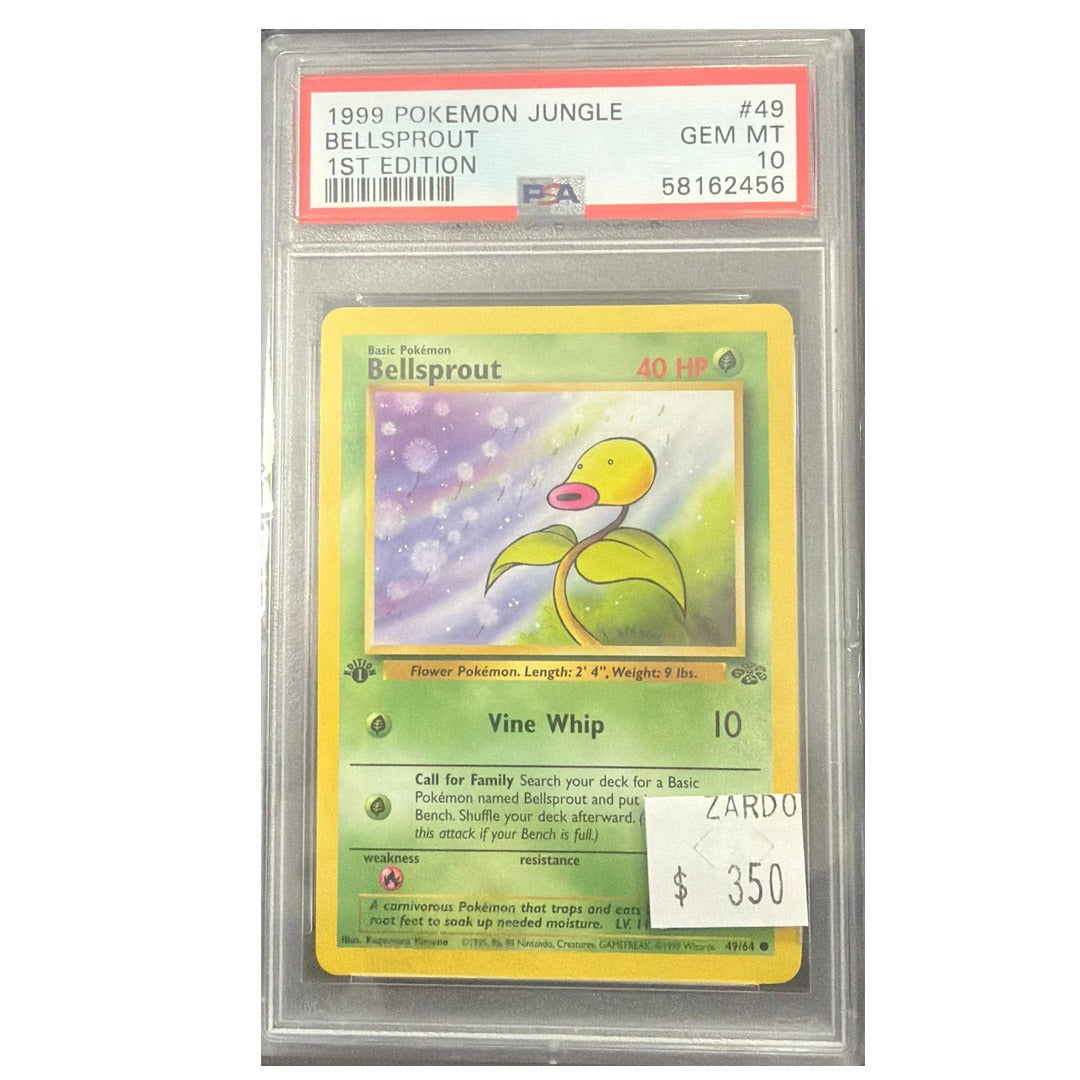 PSA 10 Bellsprout 1st Edition – 1999 Pokémon Jungle #49