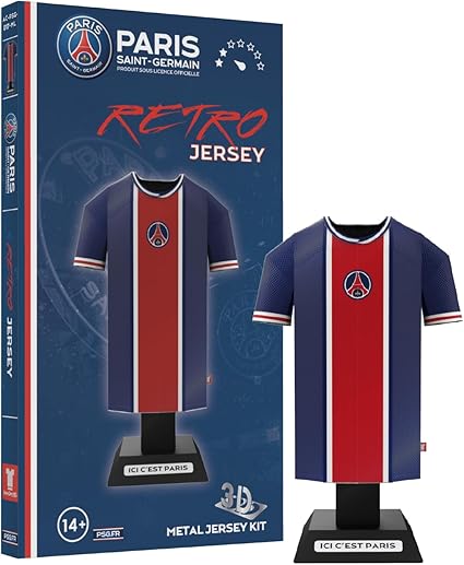 Paris Saint-Germain Retro Metal Jersey – Classic PSG Mini Kit Collectible