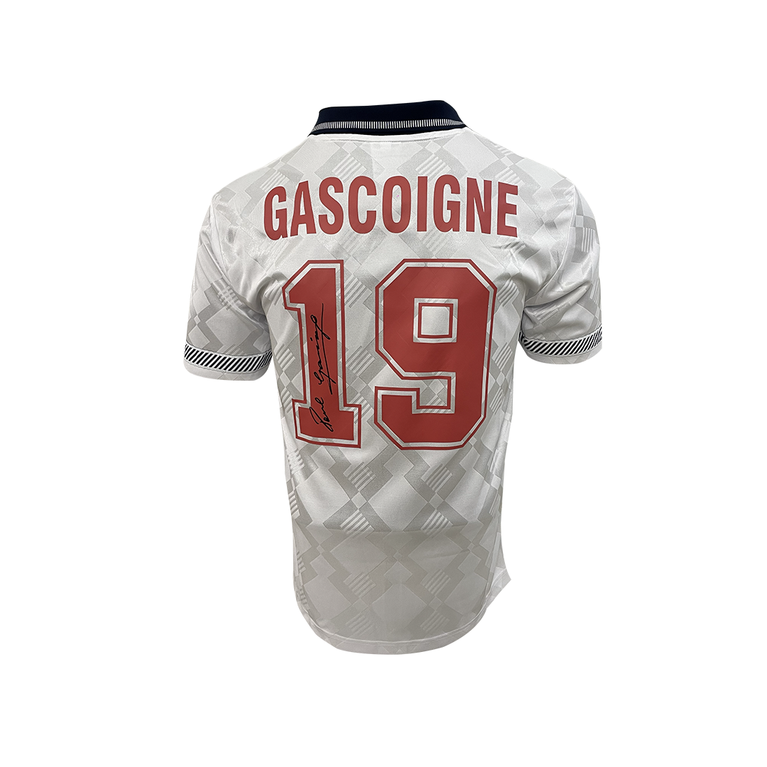 Paul Gascoigne Signed England 1990 Home Football Shirt