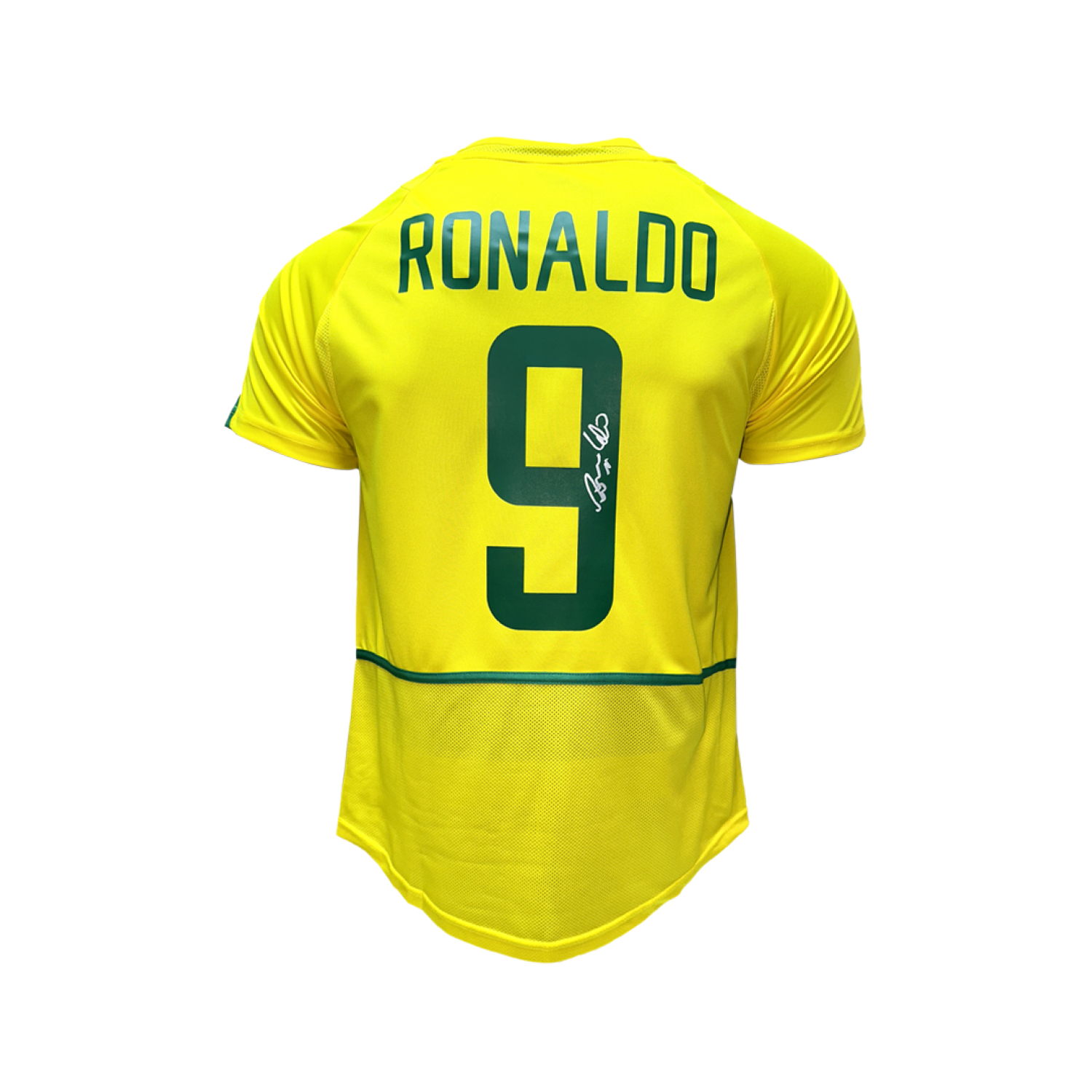 Ronaldinho & Ronaldo Nazario Signed Brazil Jersey in Dual Frame