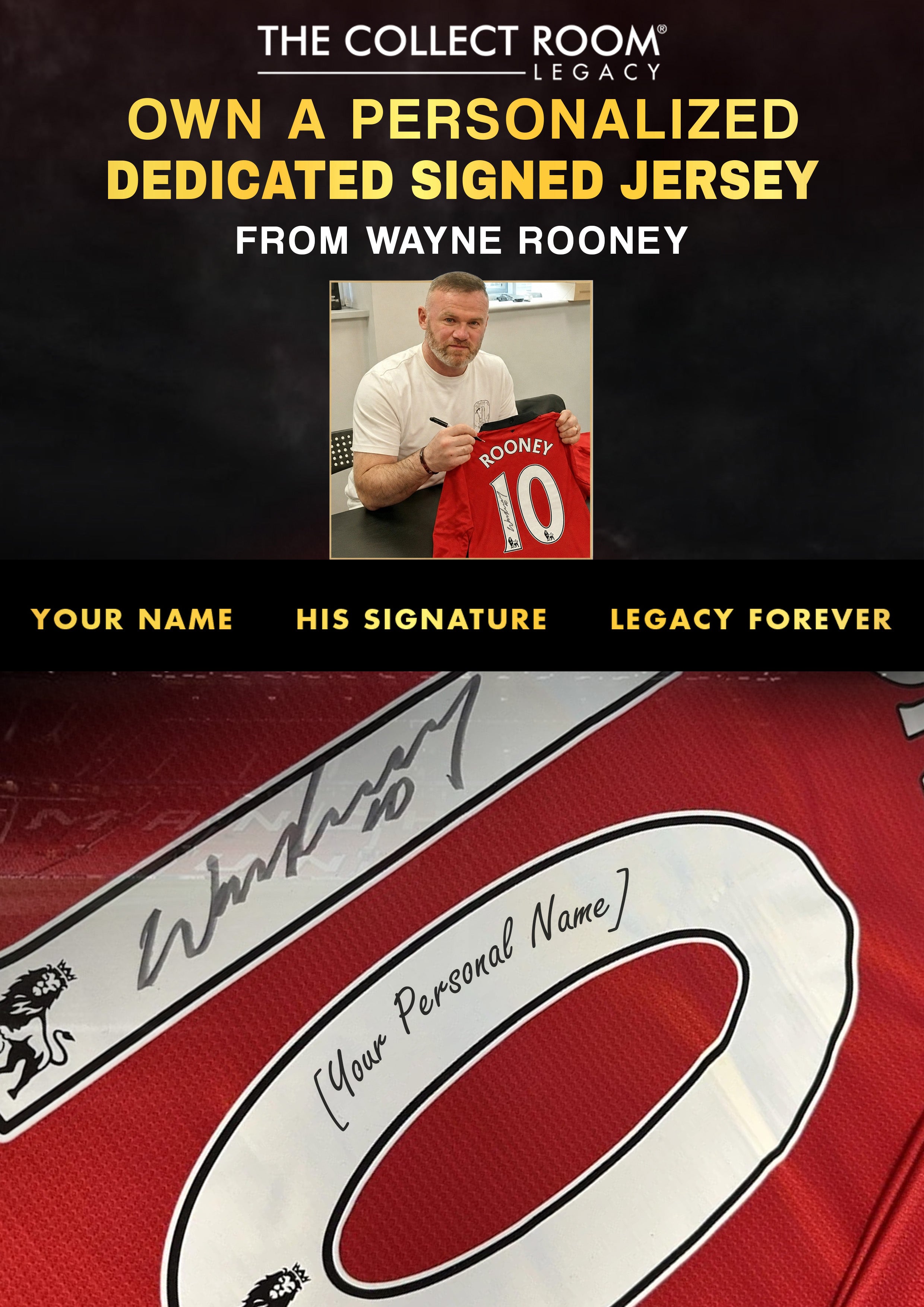 Rooney Signed Dedicated shirts