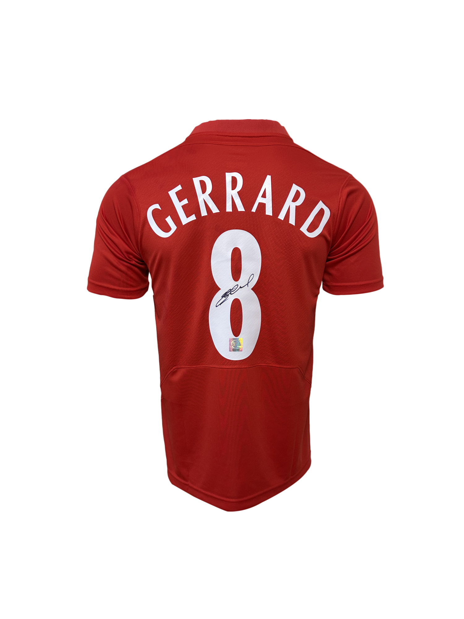 Steven Gerrard Back Signed 2005 Istanbul Liverpool FC Home Jersey