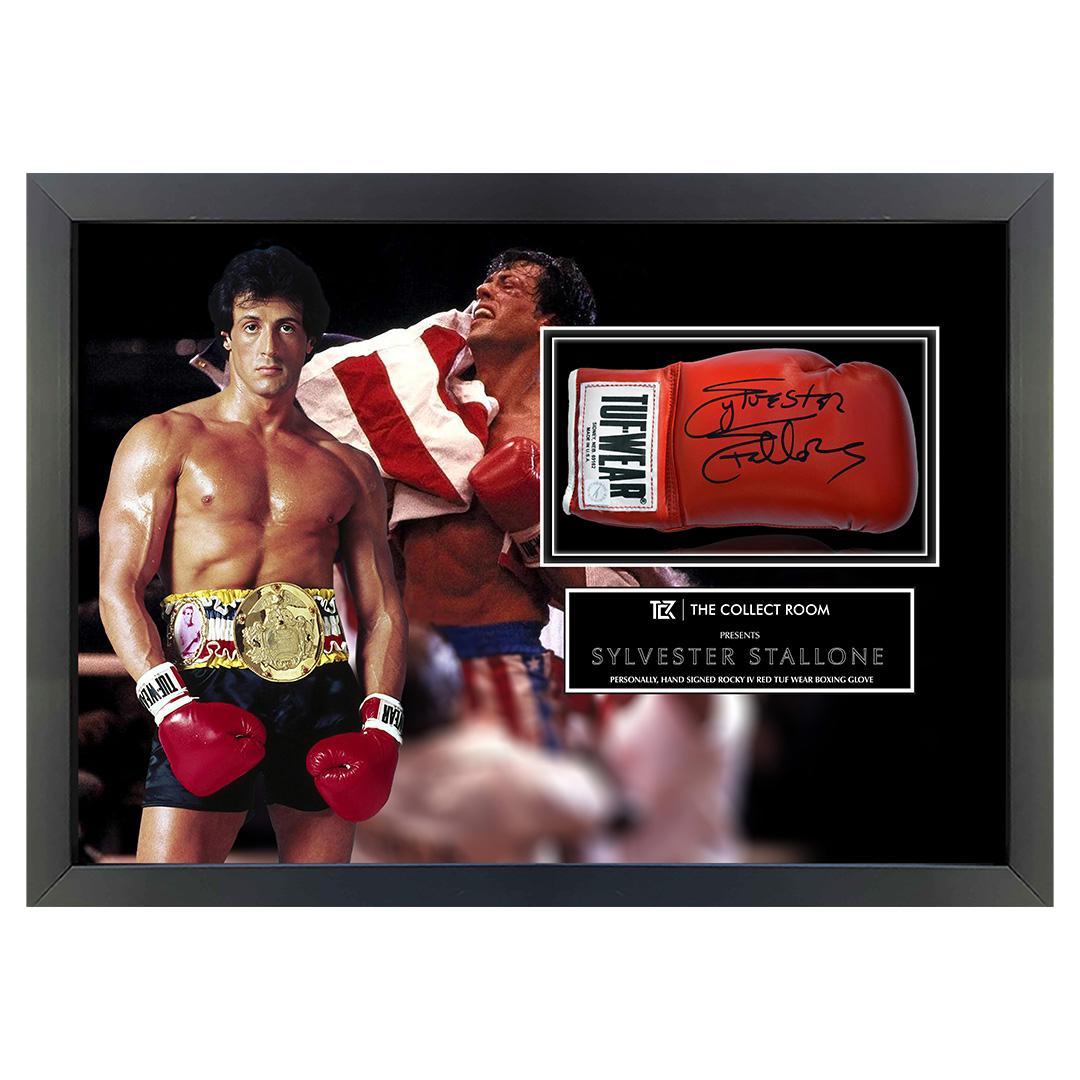 Sylvester Stallone Signed IV Red TUFWEAR Boxing Glove
