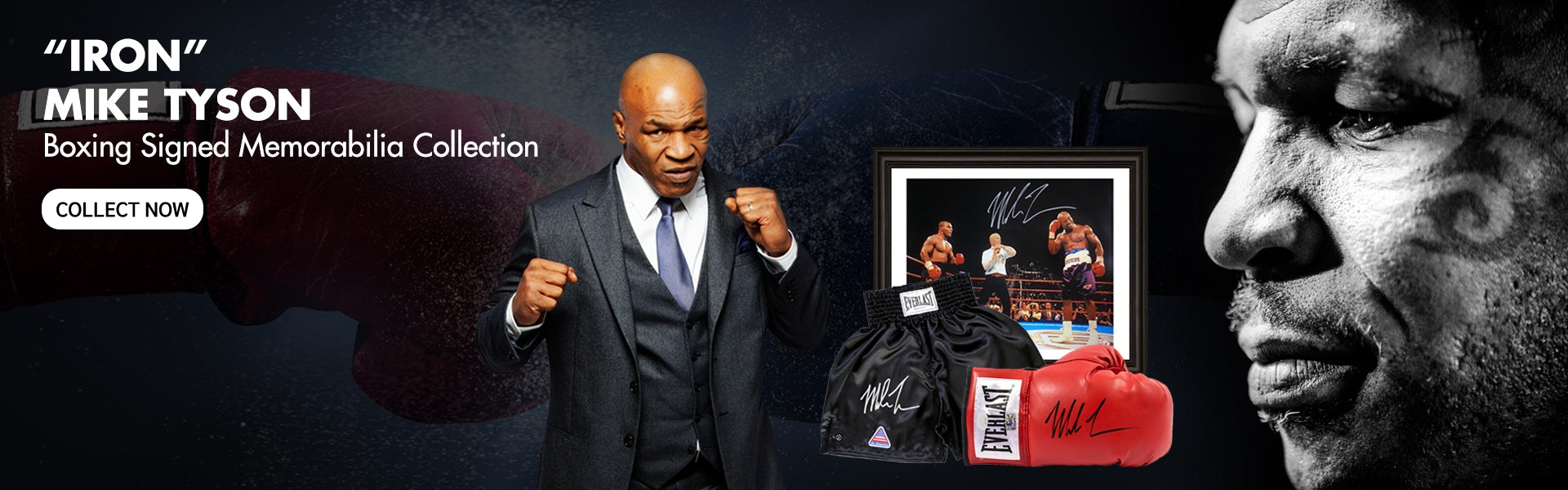 The collect room, Mike Tyson boxing memorabilia collections.