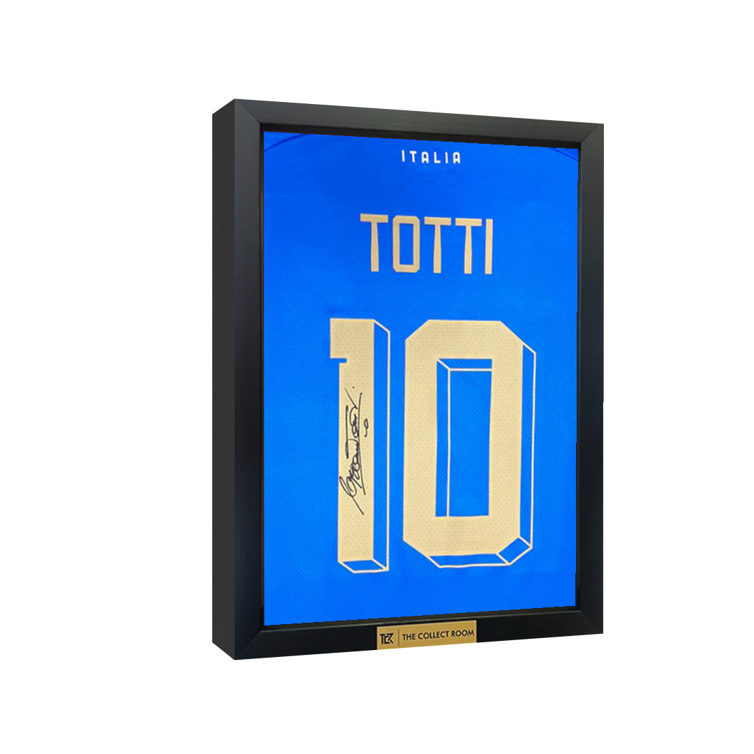 Francesco Totti Back Signed Italy Jersey 3D