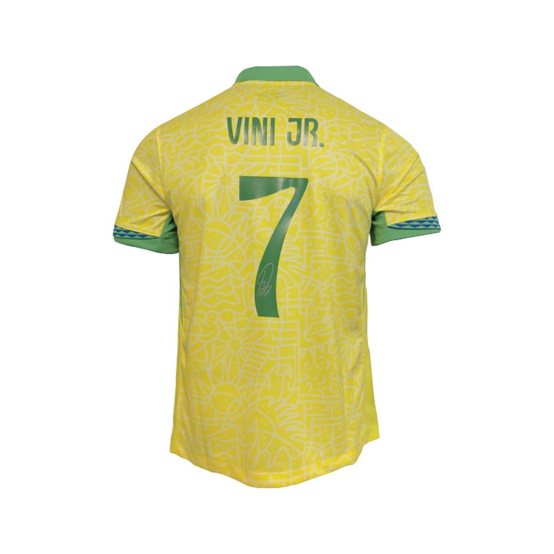 Vinicius Jr Signed Brazil 2024-25 Home Jersey