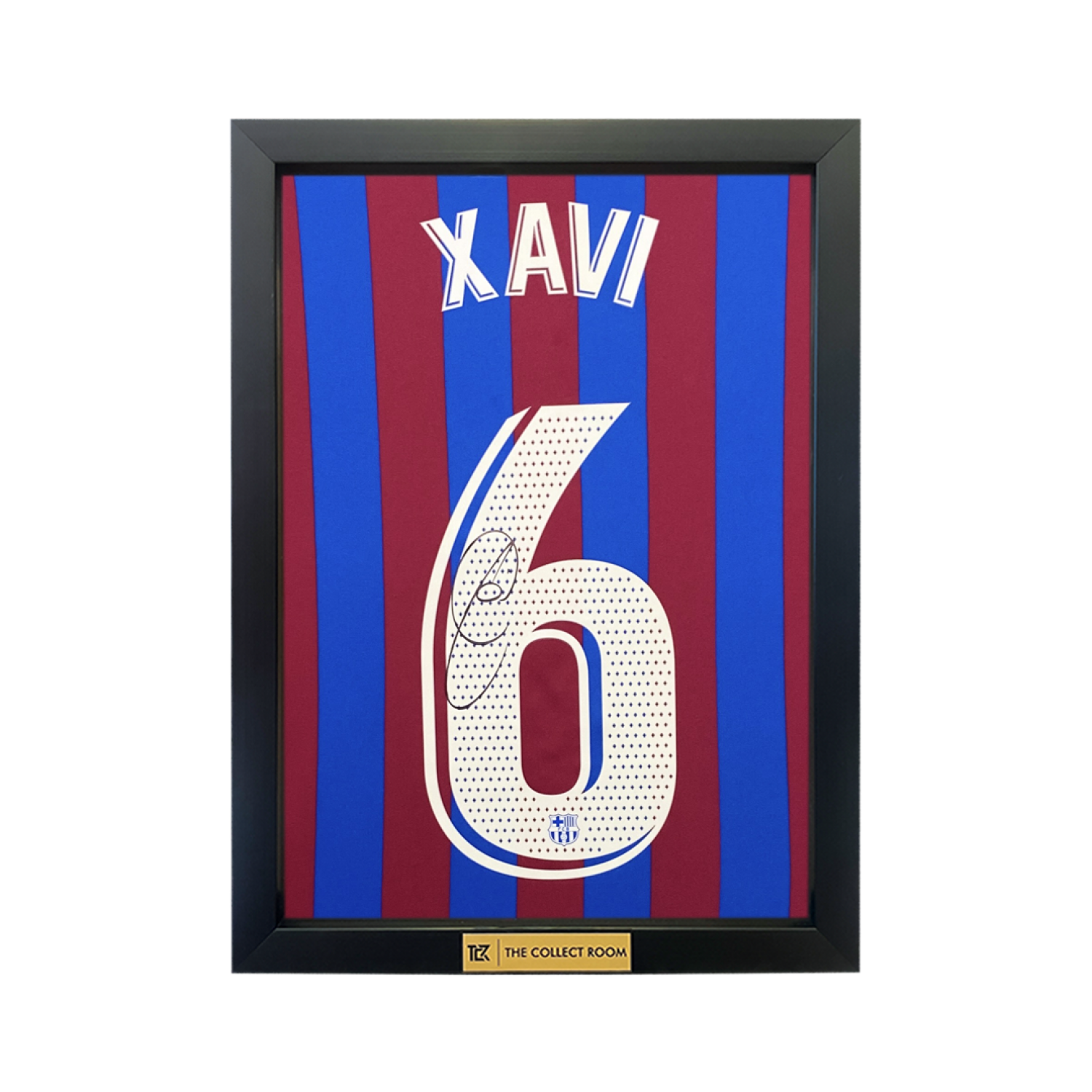 Xavi Back Signed Barcelona 2021-22 Home Jersey