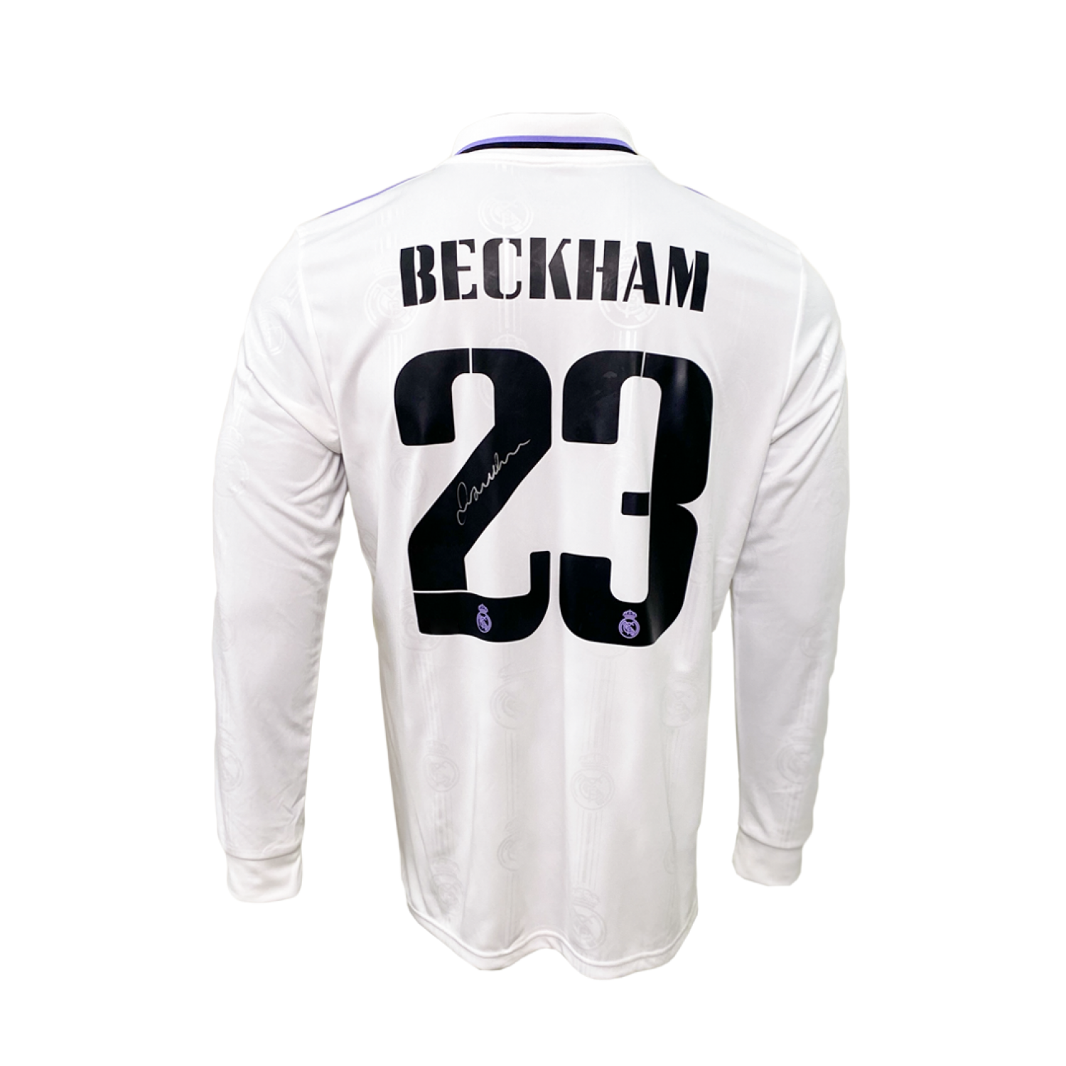 David Beckham Back Signed Real Madrid 2022-23 Framed Home Jersey