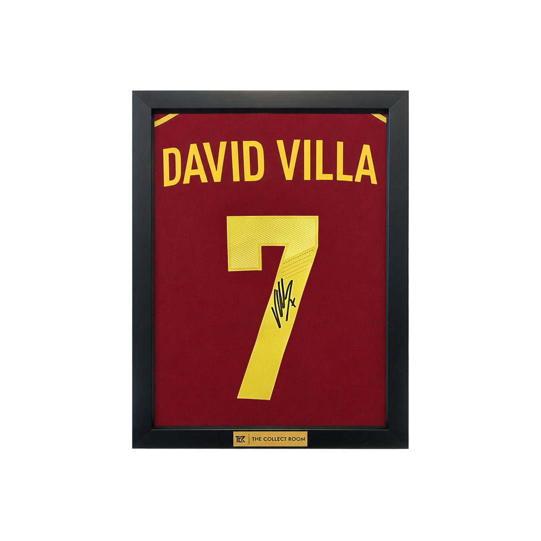 David Villa Signed Original Spain 2013-15 Home Shirt