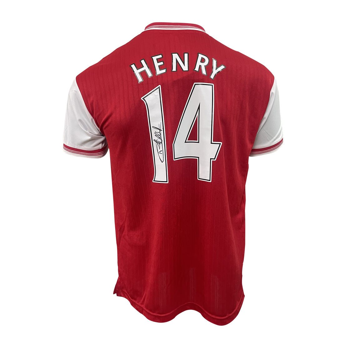THIERRY HENRY SIGNED ARSENAL 1985 HOME RETRO JERSEY