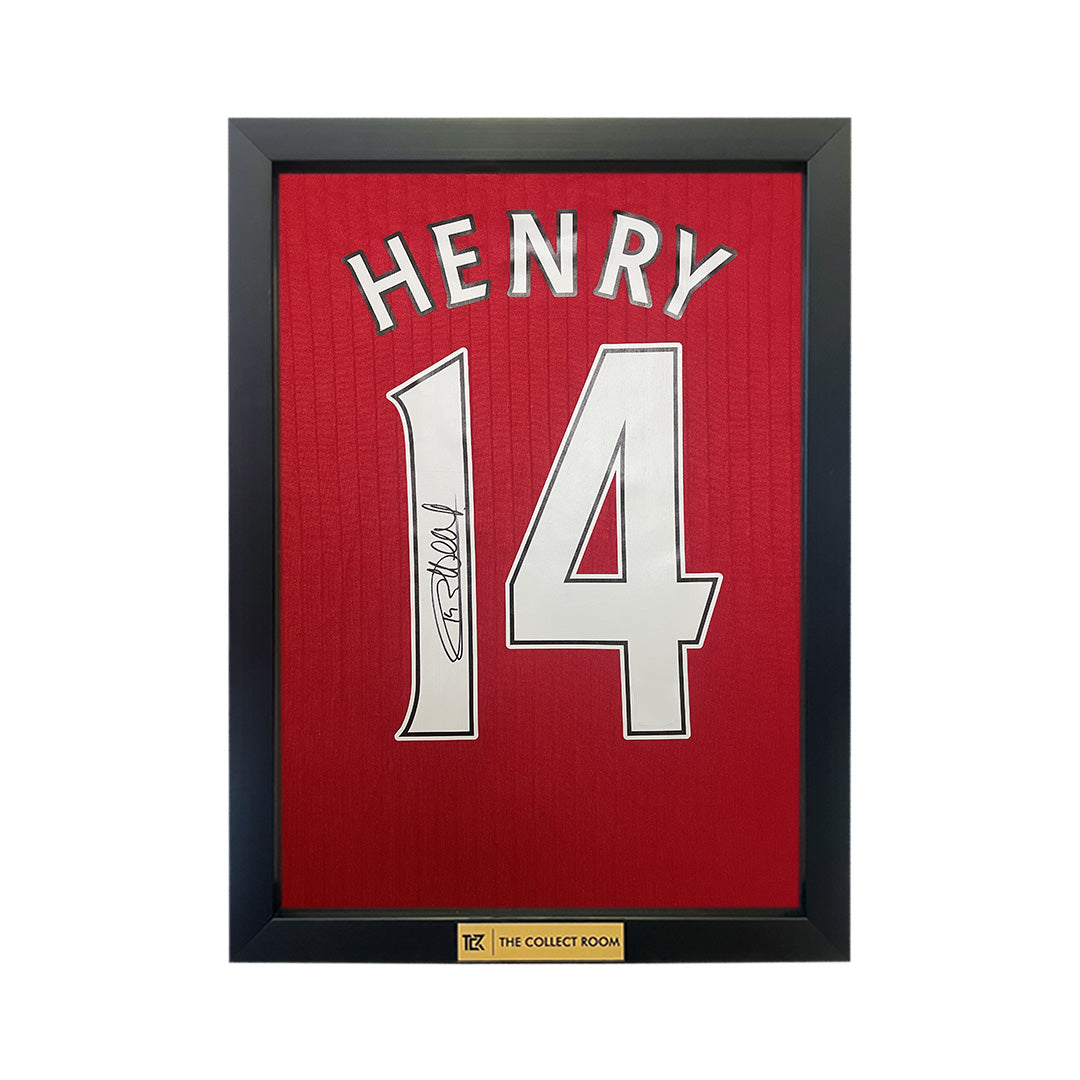 THIERRY HENRY SIGNED ARSENAL 1985 HOME RETRO JERSEY
