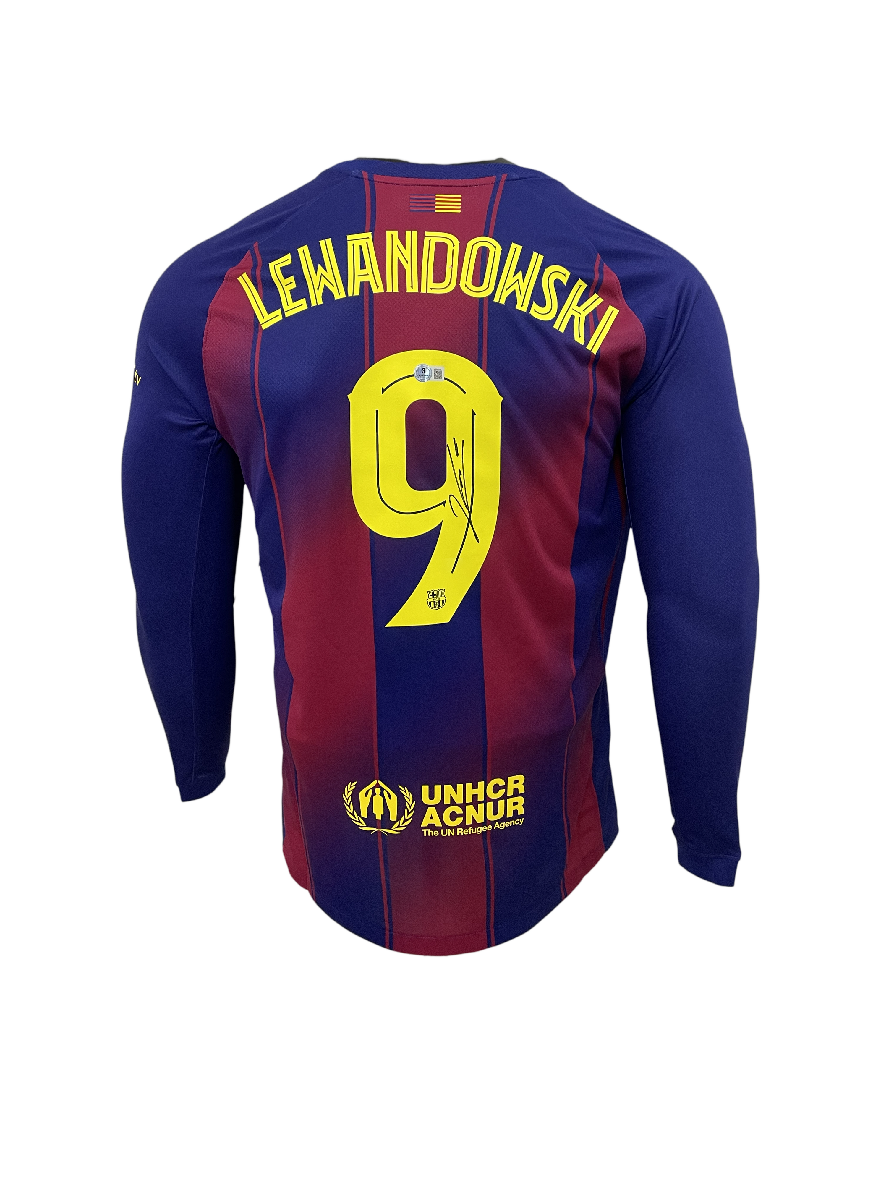Robert Lewandowski signed Barcelona 2025/26 home shirt