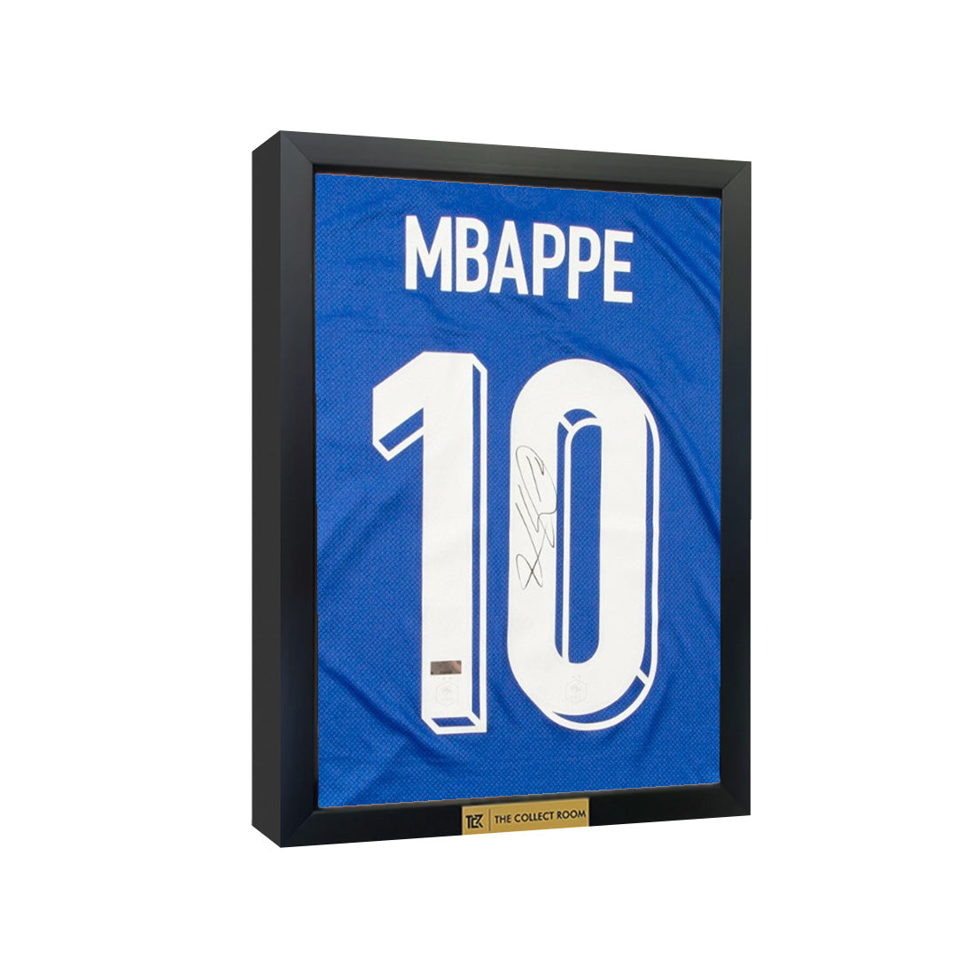 Kylian Mbappe Autographed 2024 France National Team Blue Replica Home Jersey