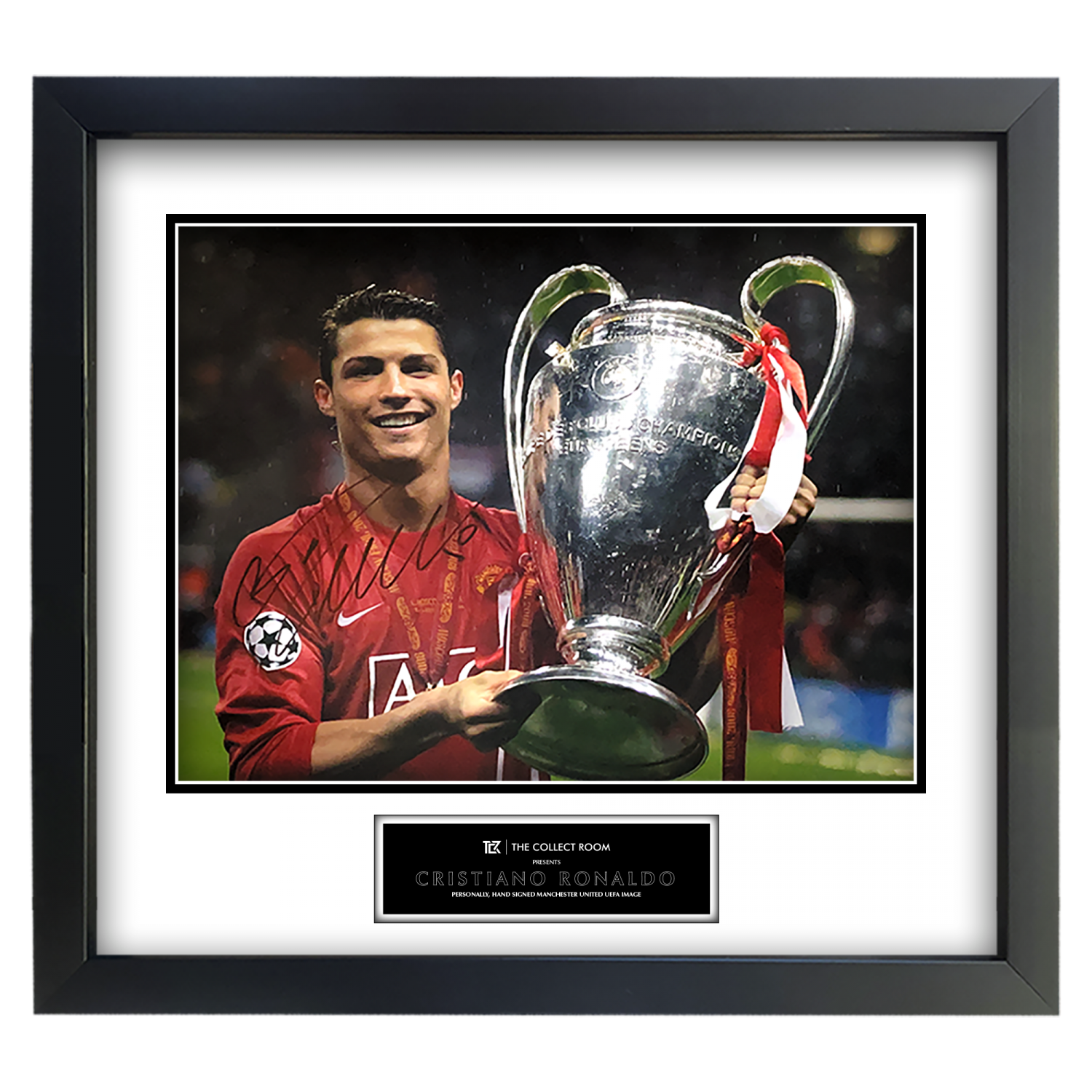 Cristiano Ronaldo Signed Trophy Photo – Authentic Collectible