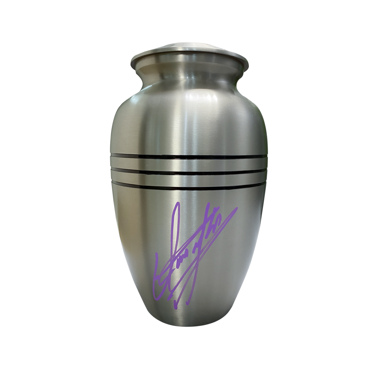 Undertaker Signed Silver Urn