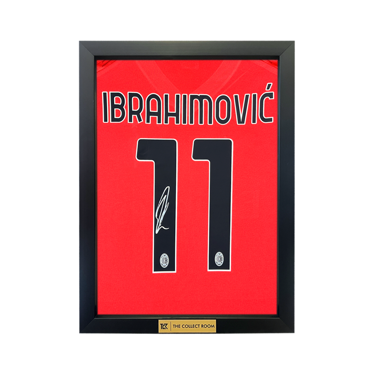 Zlatan Ibrahimovic Back Signed Modern AC Milan Home Jersey