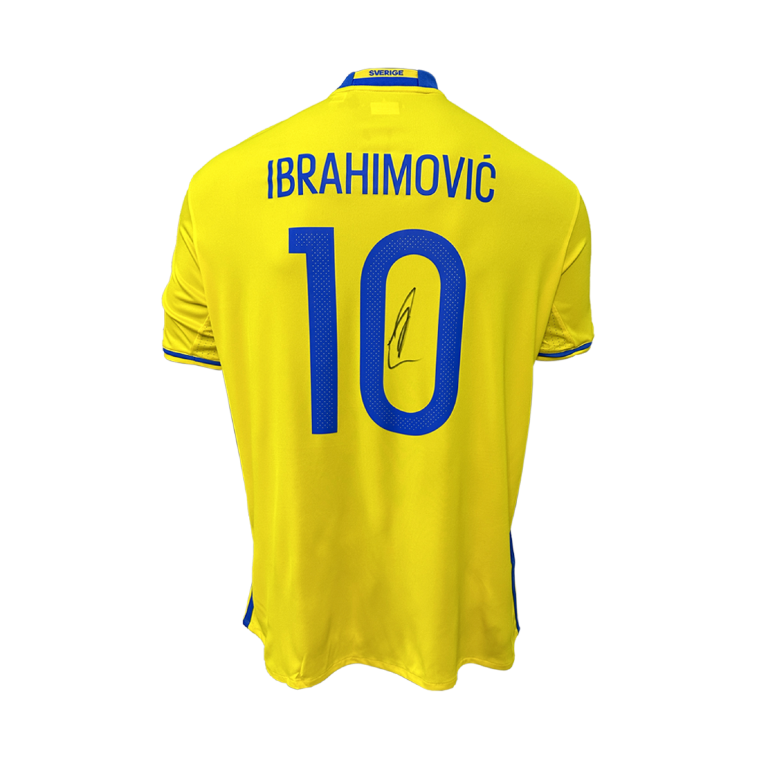 Zlatan Ibrahimovic Back Signed Sweden 2016-17 Home Jersey