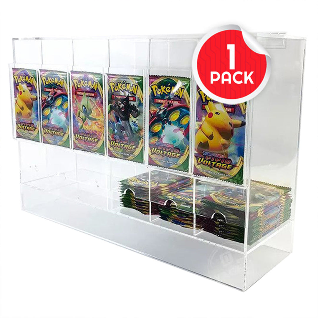 EVORETRO 6-Slot Acrylic Card Pack Dispenser