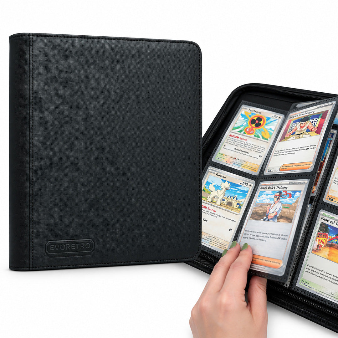 EVORETRO 4x3 Binder with Zipper - Black