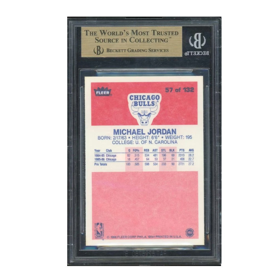 1986/87 Fleer Michael Jordan Rookie Card #57 – BGS 9.5 Gem Mint
