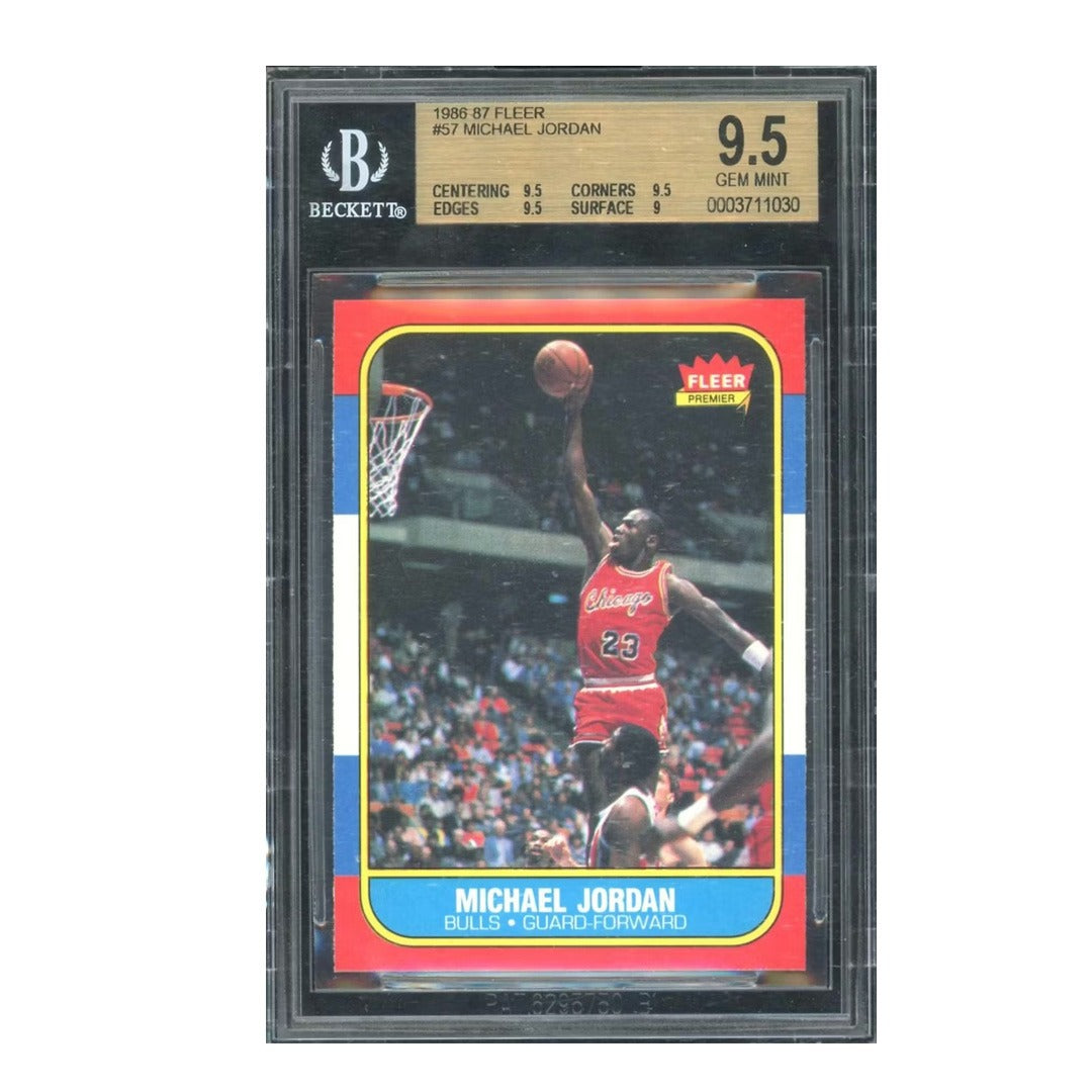 1986/87 Fleer Michael Jordan Rookie Card #57 – BGS 9.5 Gem Mint