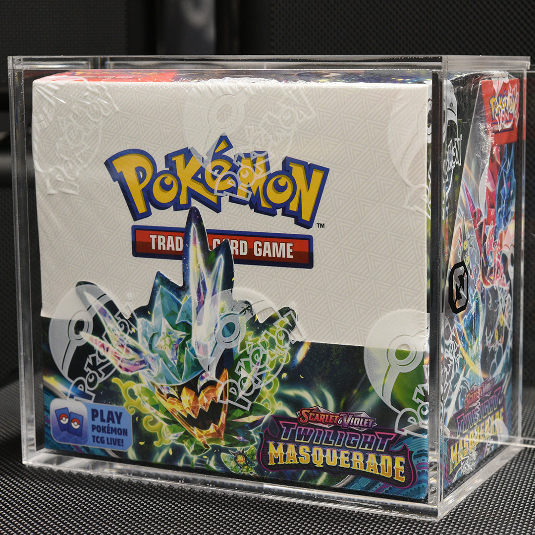 EVORETRO Pokemon Booster Box 4mm Acrylic Protector w/ Sliding Lid Anti-UV