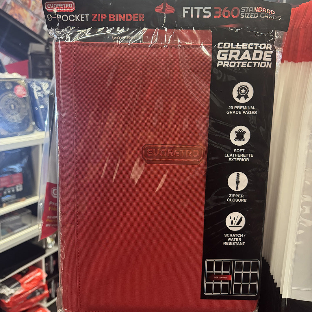 EVORETRO Regular Card Binder with Zipper – Red