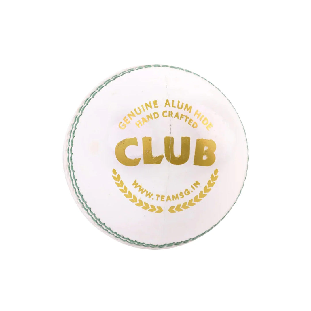 SG Club White Cricket Leather Ball
