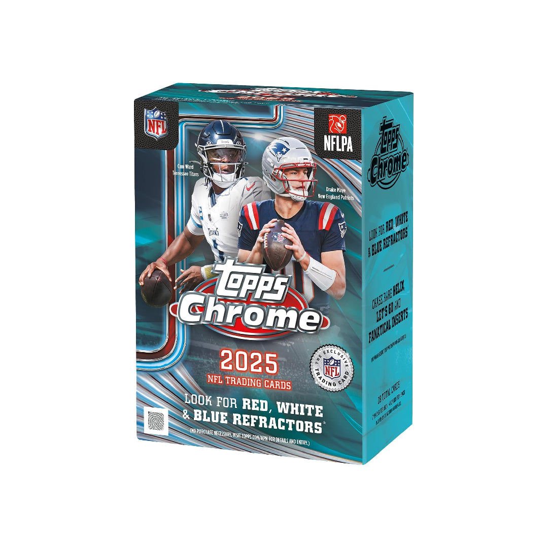2025 Topps Chrome Nfl Football Cards – Value Box