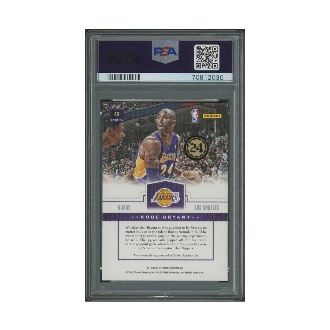 2012/13 Panini Elite Series Basketball #49 Kobe Bryant Court Kings Auto #39/99 PSA 10 (GEM MT)