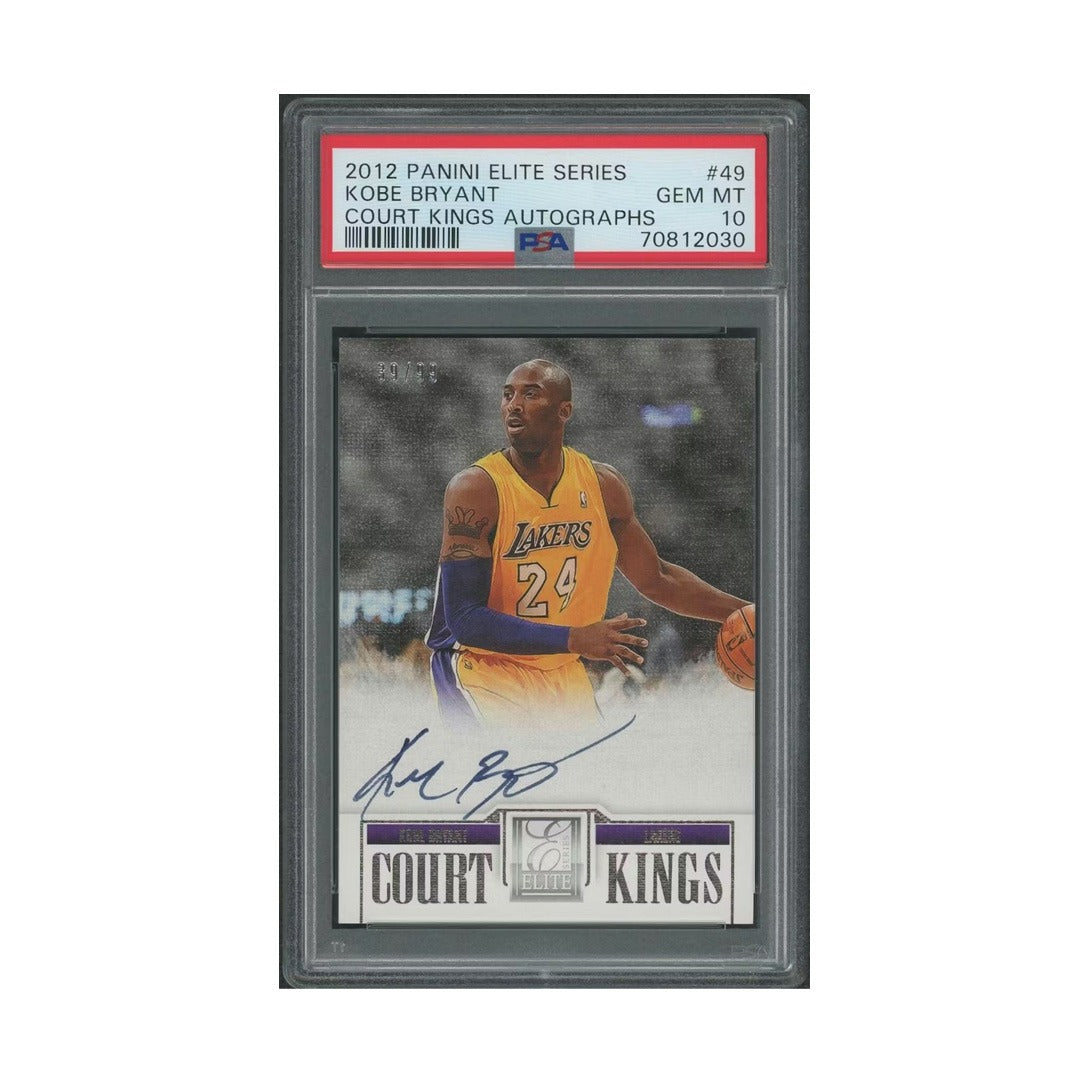 2012/13 Panini Elite Series Basketball #49 Kobe Bryant Court Kings Auto #39/99 PSA 10 (GEM MT)