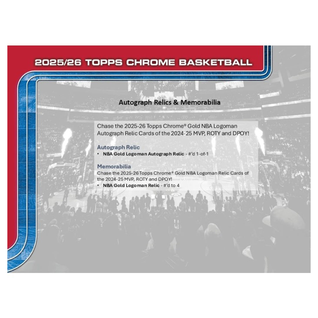 2025-26 Topps Chrome Update Series Basketball Blaster Box